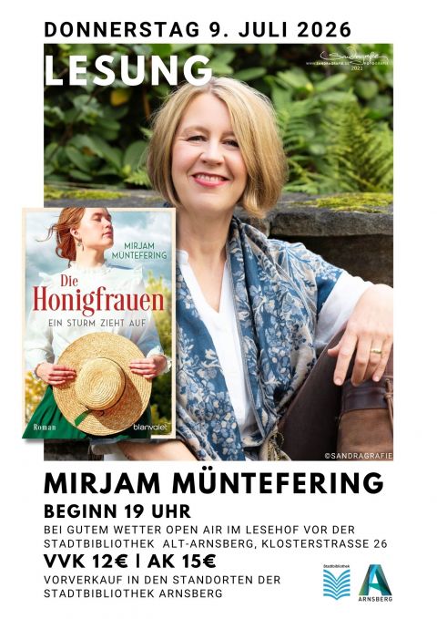 Plakat Lesung Mirjam Müntefering | Foto © Sandragraphie